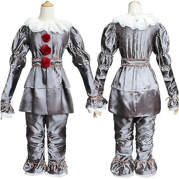 Klovn Tilbage Til Sjælen Cos Dragt Pennywise Cosplay Halloween Kostume -a silver M