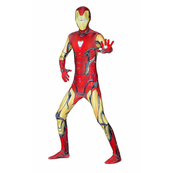 Pojkar Vuxen Deluxe Iron Man Dräkt Avengers Barn Fancy Dress Kostym -a height 140-150CM