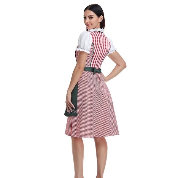 Kvinders Oktoberfest Øl-pige Kostume Bayersk Traditionel Dirndl Kjole Karneval Dark Green M