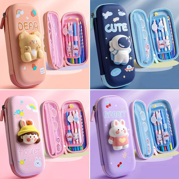 Kannettavat Kawaii Decompression School penaalit PUDDING BEAR -i