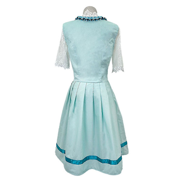 Kvinners Oktoberfest-kostyme tysk Dirndl-kjole kostymekjole bayersk karnevalfest Haoyi -a Light green M