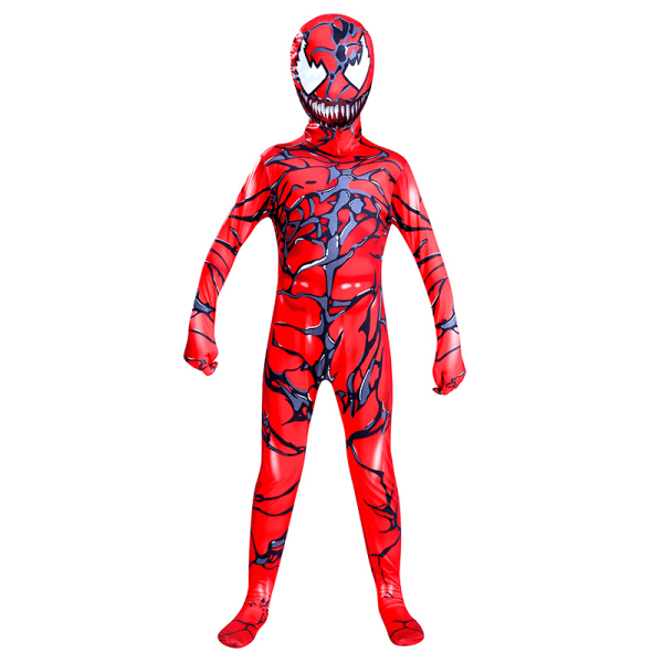 Mub- Elokuvapeliasu Vanhemmat-lapset Rinnakkaismaailma Musta Hämähäkkipuku Aikuisten Anime Cosplay Spiderman Halloween-asu Red 110CM