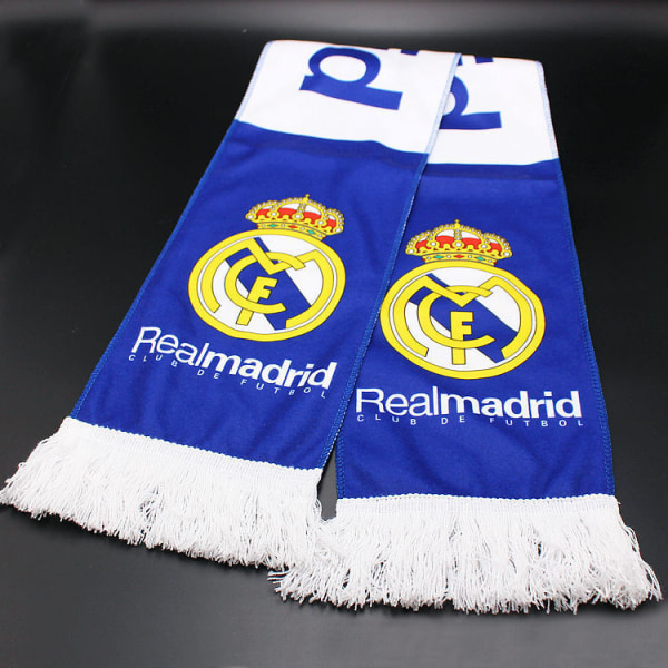 Mub- Fotbollsfan plysch halsduk Team emblem halsdekoration jublande presenttillbehör Real Madrid