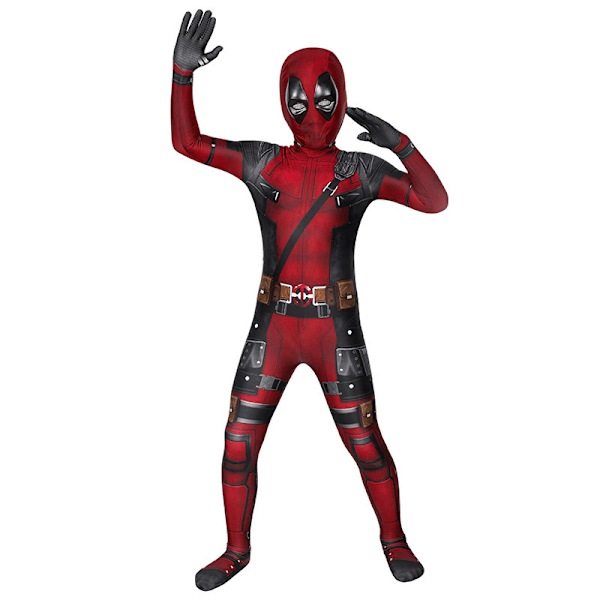 Xbi- Vuxen barn Deadpool 3 Wade cos kostym föreställning kostym body 150