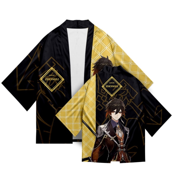 Mub- 26 tyyliä Genshin Impact Xiao Zhong Li Qiqi Cosplay 3D-tulostus Haori Anime Kimono Viitta Anime-sarjakuva Vaatteet 14 4 XL