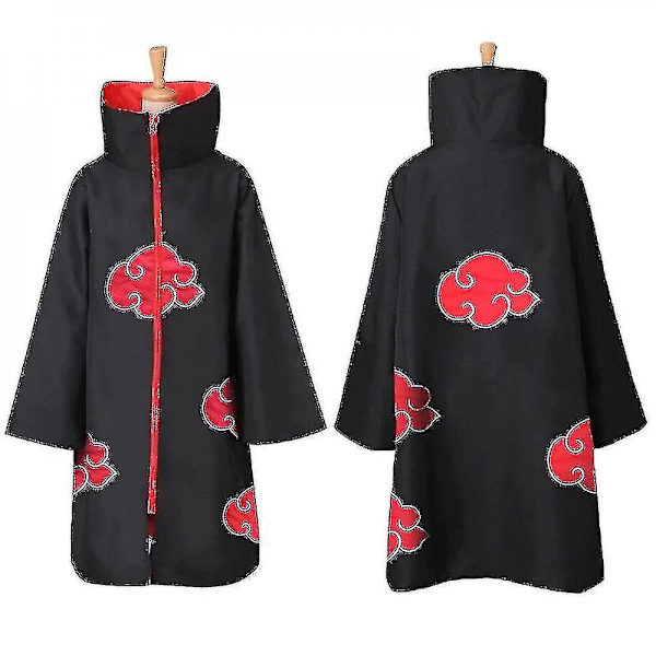 Naruto Akatsuki Cloak Anime Kostym Kit Itachi Robe Halloween -a 8 Pieces Set M