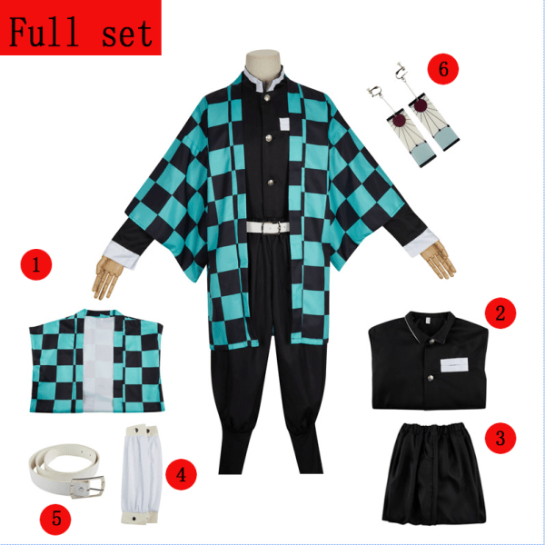 Mub- Uusi muotoilu japanilainen anime Demon Slayer Cosplay -vaatteet  Nezuko Zenitsu Tomioka Rengoku Cosplay -asu Tanjirou 160