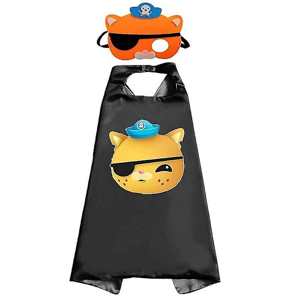 Octonauts Cosplay Mask Toys Set Barnacles Kwazii Peso Shellington Dashi Anime Cartoon Halloween Party Children Boys Girls Gift -a Kwazii