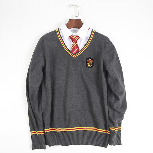 Gryffindor-neulepaita Valkoinen paita Solmiot Cosplay Miehet ja naiset Pitkähihainen Pusero -a man 2XL