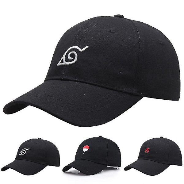 Anime Naruto Broderi Kesä Baseball-lippis Hip Hop Snapback Trucker Ulkoilulajit Hattu Miehet Pojat -i Black 2