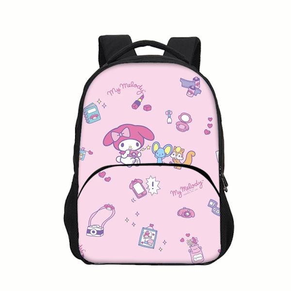 Newstar Kuromi reppu Vedenpitävä koululaukku Polyesterilaukku opiskelijoille Kuromi koululaukut Y -i 16