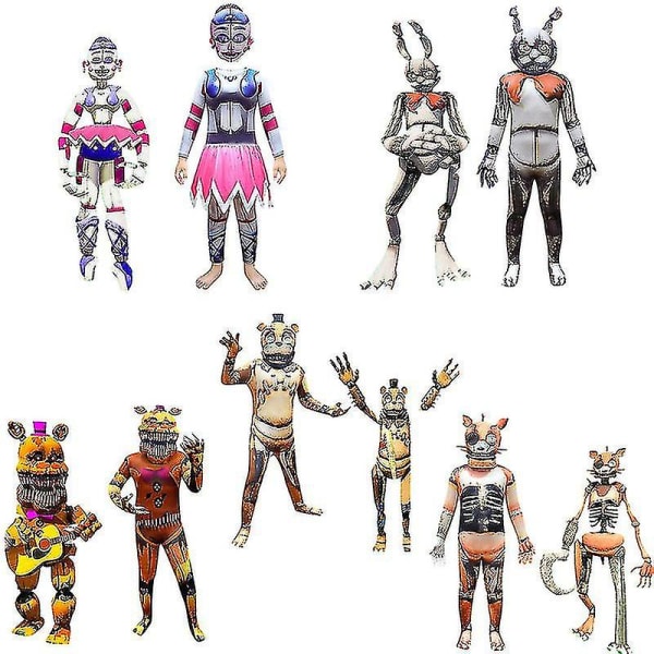 Five Nights At Freddy Fnaf Costume Christmas Party Kids Fancy Halloween Cosplay Outfits -a Style 4 150