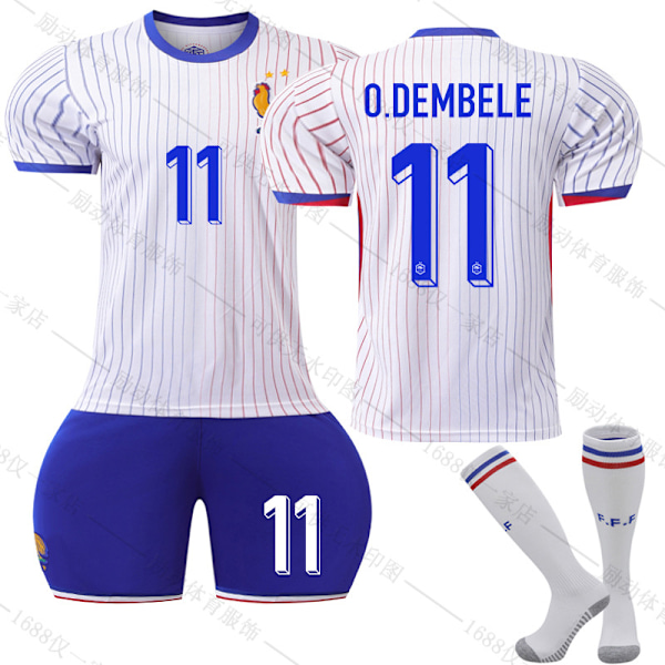 Mub- 2425 Frankrike Away Euro fotbollströja 11 O.DEMBELE 20