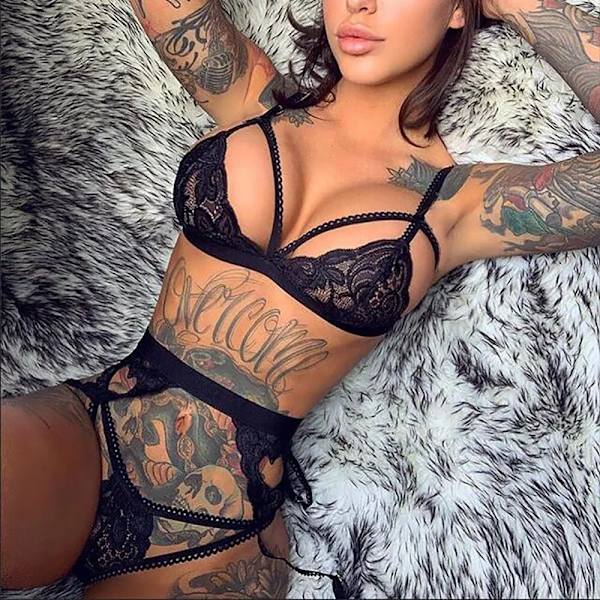 Fansy ee Through Lingerie exy Women Underwear Transparent Bra Briefs ets Lace Black Lingerie Exotic exy Costume ex hop -a Pink S