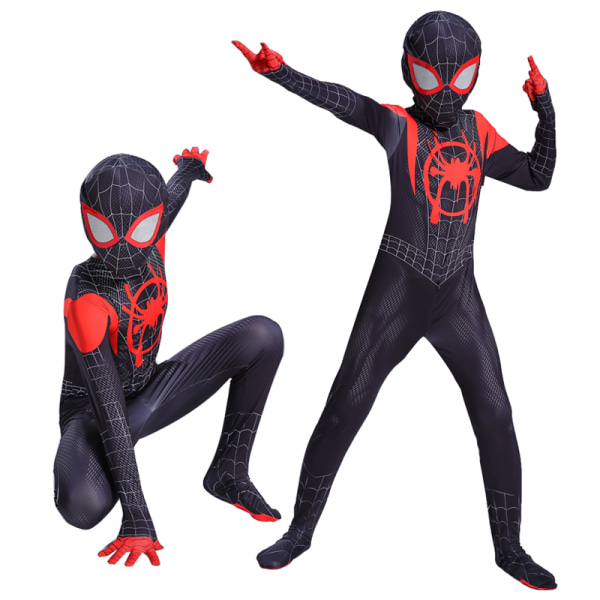 Mub- Multiple 6Y 11Y PS Spill Black Gold Barn Superhelt Kostymer Spiderman Langt Fra Hjem Halloween Klær Spider Man Kostyme hz826 110