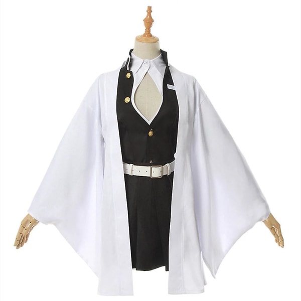 Vuxna barn Demon Slayer Kimetsu No Yaiba Anime Kimono Kanroji Mitsuri Cosplay Kostym Halloween Kläder . child size 120cm Kimetsu Suit and wig