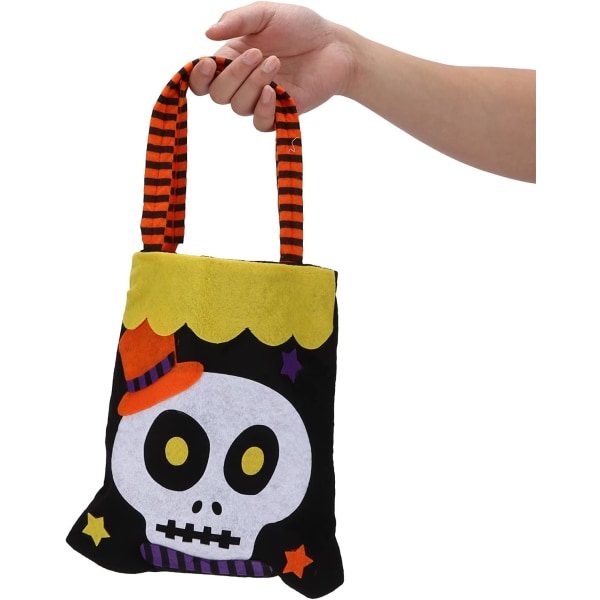 Halloween Non Woven Väskor Skeleton Goodie Totes