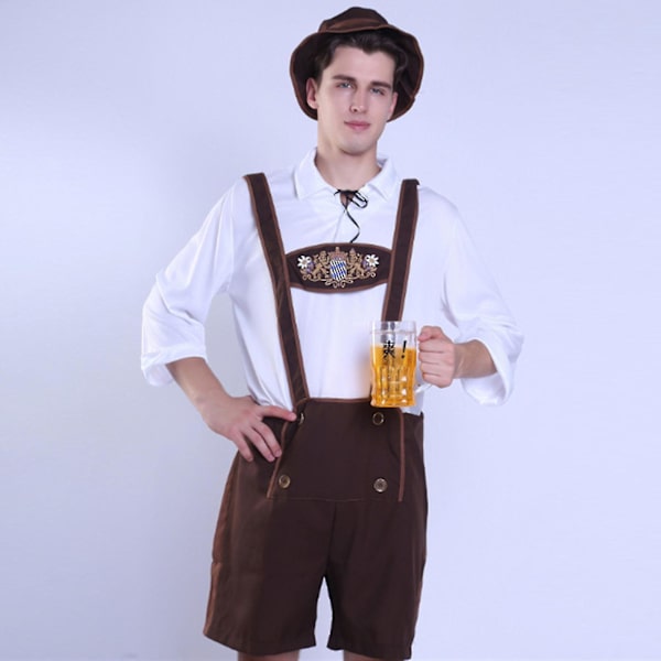 30 % alennus musta nahkaiset Lederhosen-shortsit Oktoberfestiin miehille ja pojille . Apricot M