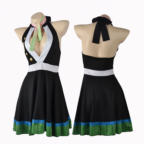 Mub- Anime TV Cosplay Costume Woman no Yaiba Bikini Beach Set Halter Neck Swimwear Bathing Suit Demon Slayer Kamado Nezuko Swimsuit BIJI1004 M