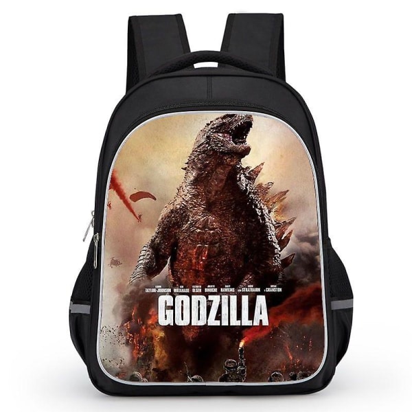 Godzilla Print Skoleveske Barn Vanntett Ryggsekk #1 15 M