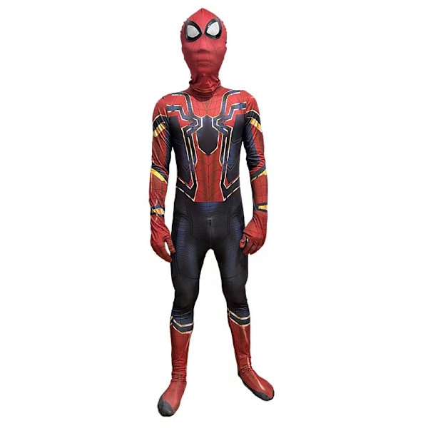 Mub- Halloween Cosplay-asu Uusin Hieno Hämähäkkimies Spiderman-asu Hieno Hyppypuku Aikuisille Ja Lapsille Punainen Musta Cosplay-vaatteet 06 110cm S
