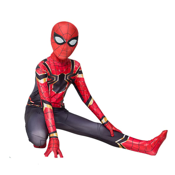 Marvel Spider-Man Barn Cosplay Kostym Superhjälte Jumpsuit Red 7-9 Years