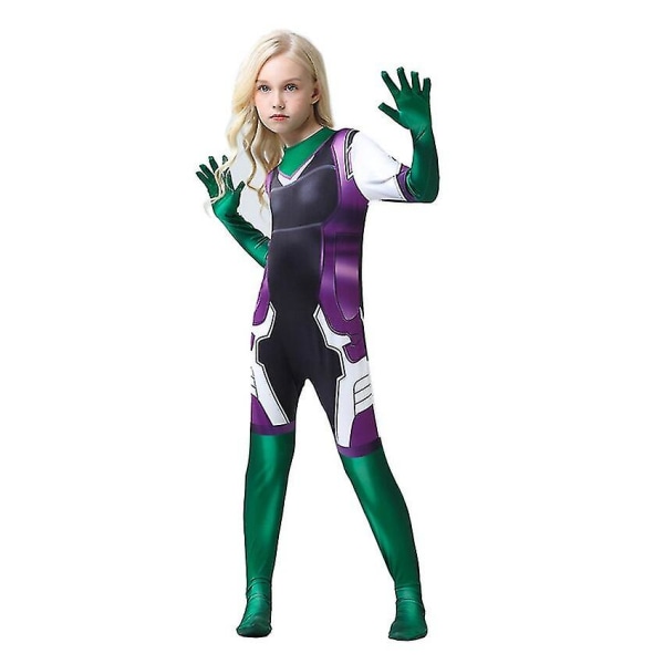 She-hulk Cosplay Anime Figure Halloween Costumes For Kid Catsuit Zentai Fantasy Superhero Jumpsuits Disguise Women Dress Clothes -a 140( for 135-145cm)