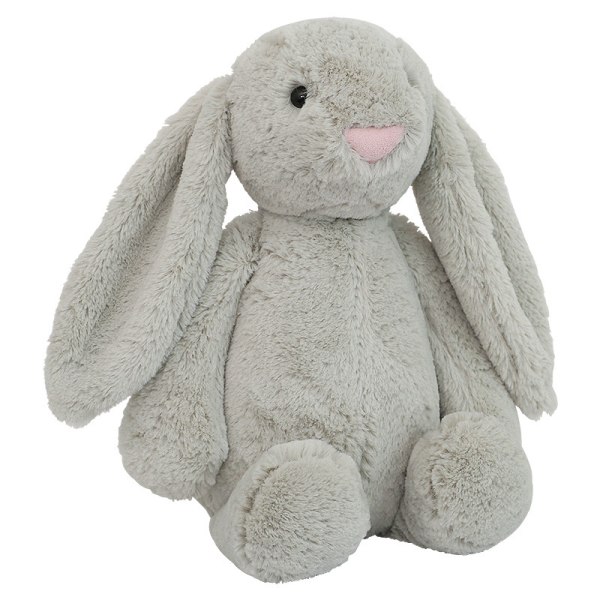 Mub- Engros Hot Sælgende CPC Fabrik Direkte Børn Gaver Piger Kanin Plys Dyr Lange Ører Bunny Korte Plys Legetøj White beige 25cm