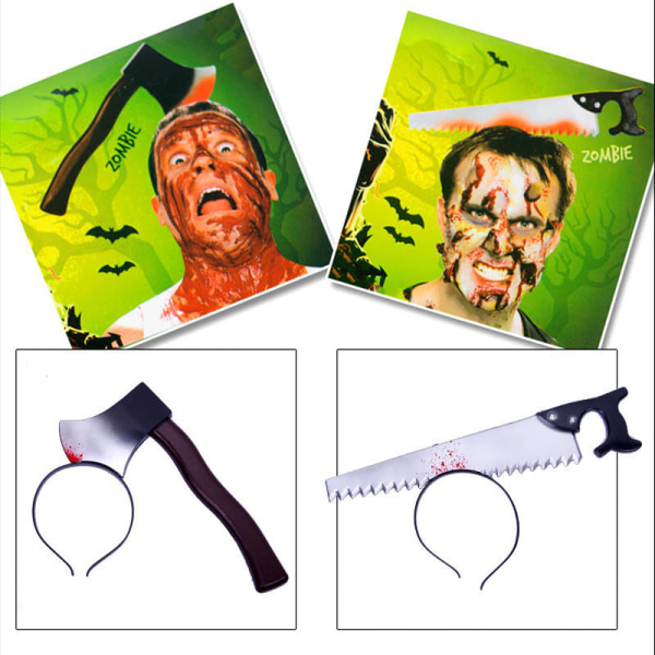 Mub- 2023 Plastic Halloween Headband Decorations Outdoor Scary Props Custom Simulation Party Decor Zombie For Adults Kids Fun dagger