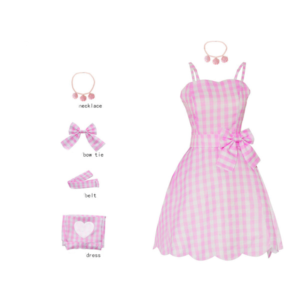 Mub- 2023 movie Costume barbies Ken Cos Real Life Film barbies Dress with Accssories for adult and kids 5 2 XL