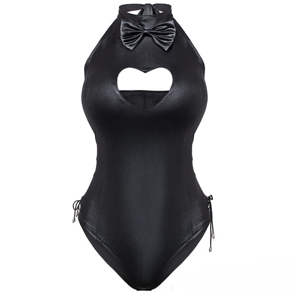 Mub- Future Tree Naisten Puputyttöasu Napin Halkio Romperi  Bodysuit Cosplay-asu Karvainen Kissan Korvat Sukat Setti black XL