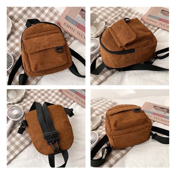 Mode Kvinnor Mini Ryggsäck Enfärgad black