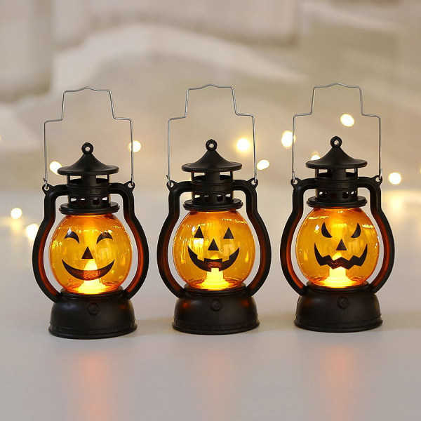 Mub - Engros Halloween Gresskar LED Lykt Lampe Halloween Utendørs Veggdekorasjoner 2