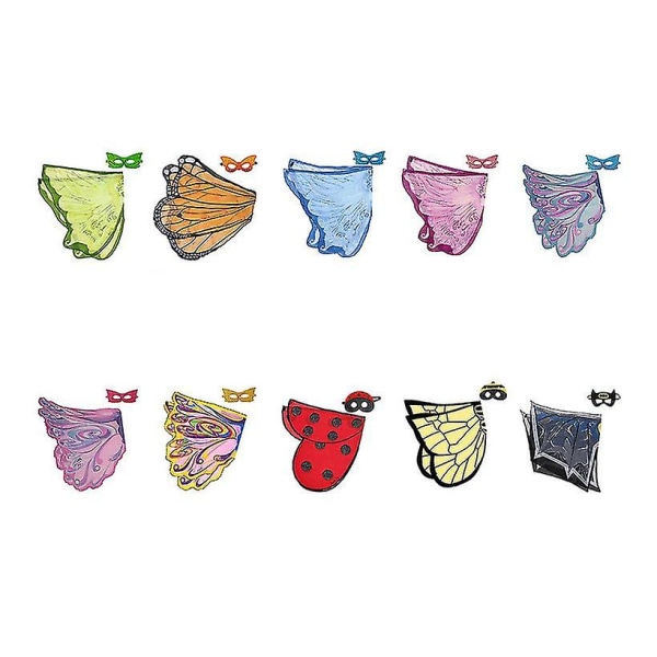 Kids Butterfly Wings Costume With Mask -a style10