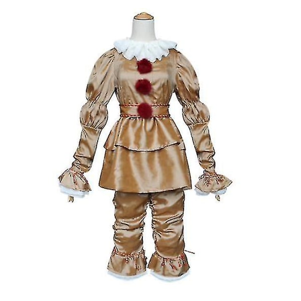 Klovn Back To The Soul Cos Dragt Pennywise Cosplay Halloween Kostume -a gold M
