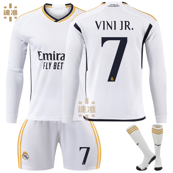 Mub-2324 Real Madrid Långärmad Fotbollströja 7 VINI JR S