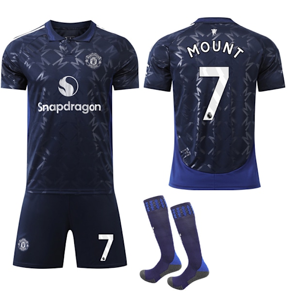 Manchester United 2024-2025 Bortetrøye for barn Nr. 7 MOUNT No.7 MOUNT 20