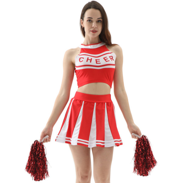 Sexede baby COS Girl Cheerleadingtøj  XL red+Cheering flower xl