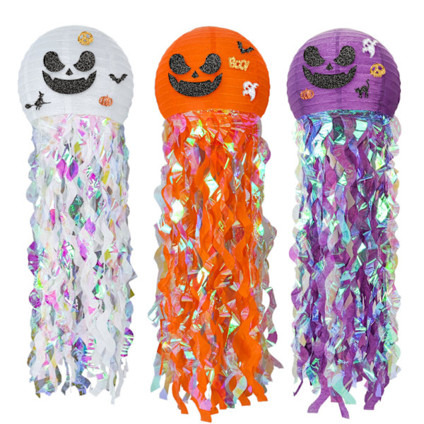 Mub- halloween 03 cross-border halloween lantern jellyfish pumpkin paper lantern  decorations outdoor halloween decoration 2