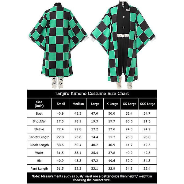 Kids Anime Demon Slayer Cosplay set Vuxen Tanjirou Nezuko Outfit Y .q Kamado Tanjirou 110cm
