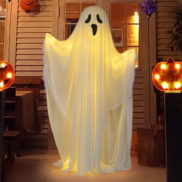 Mub- Halloween Decorations Outdoor, Spooky Ghost Halloween Decor with Light Strings Battery Operated  Ghost 3 85cm