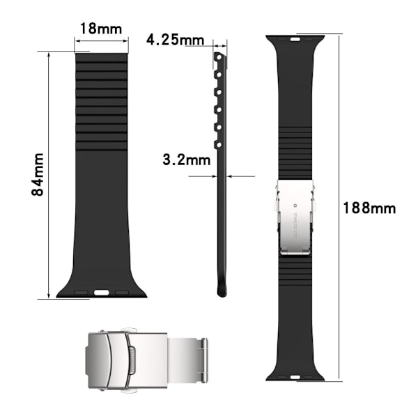 Kello Apple Watch 7 SE 6 5 4 3 2 PUNAINEN 38/40/41MM -i red 38/40/41MM-38/40/41MM