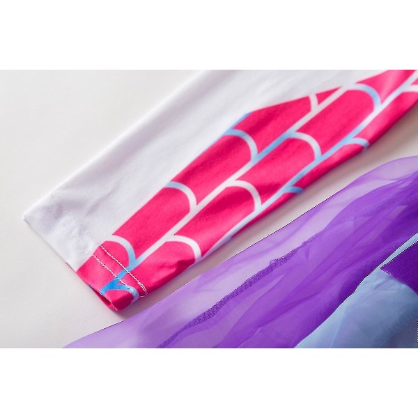 Ghost Spider-inspireret kostume Spider Gwen-inspireret kostume Ghost Spider Hoodie Spider Gwen Cosplay Tutu-kjoler Spider Fødselsdag -a 6T