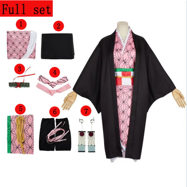 Mub - Nyt design japansk anime Demon Slayer Cosplay tøj Tanjirou  Zenitsu Tomioka Rengoku Cosplay kostume Nezuko 3 XL