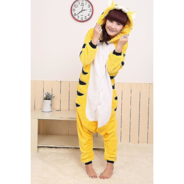 Halloween Unisex Onesie Kigurumi Fancy Dress Kostyme Genser Pyjamas Nattøy-9-1 Tiger XL for 180-190cm