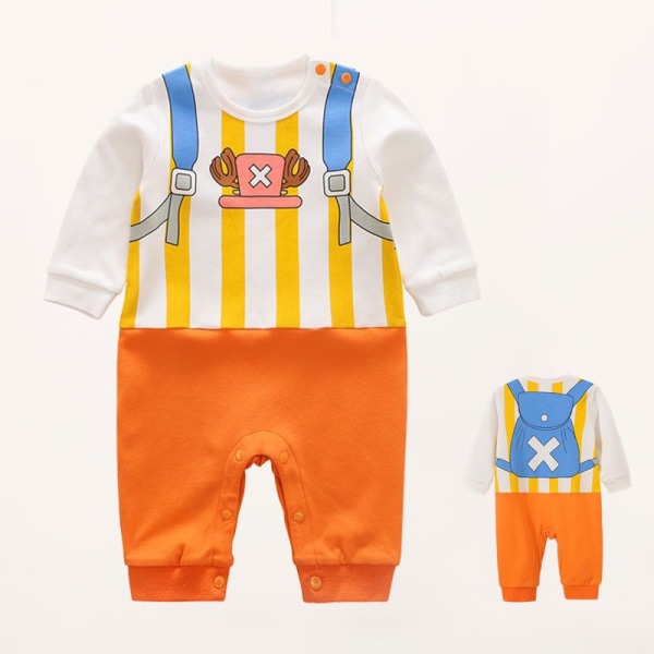 Mub- Tilpasset cosplay-klær for barn 0-1 år gammel baby heldress japansk anime cosplay babyklær personlighet romper-kostyme 011 90 size