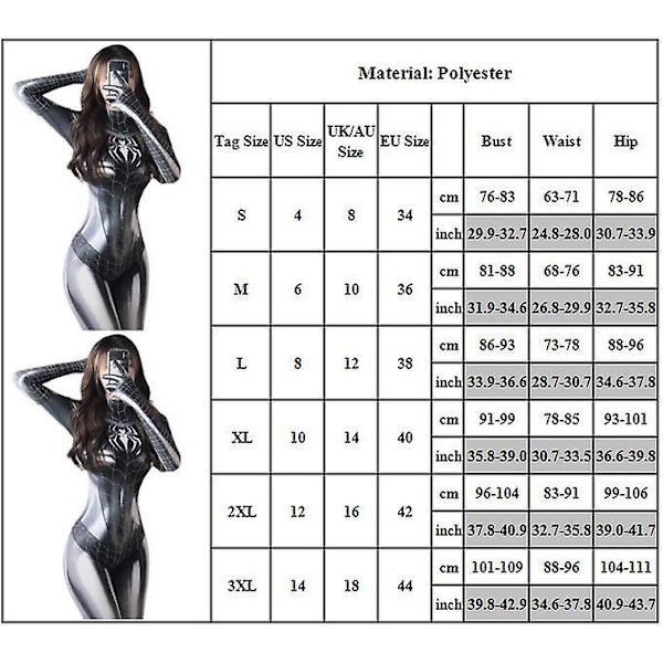 Kvinde Superhelt Spiderman Cosplay Bodysuit Halloween Kostume Jumpsuit Romper Fest Fancy Dress Gaver -a M