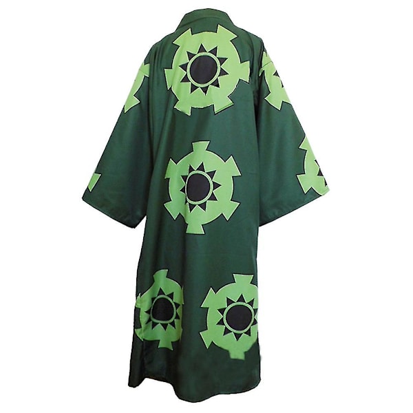 Anime Roronoa Zoro Cosplay Kostyme Wano Kuni Land Kimono Robe Full Suit Outfits Halloween Karneval Dress -ai -a Full Set 3 XL
