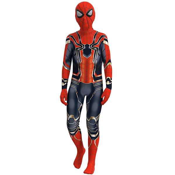 Mub- Halloween-asu Punainen Musta Hämähäkkimies S-pider Man Cosplay-vaatteet Asu Fancy Jumpsuit Aikuisille Ja Lapsille A kid-120#