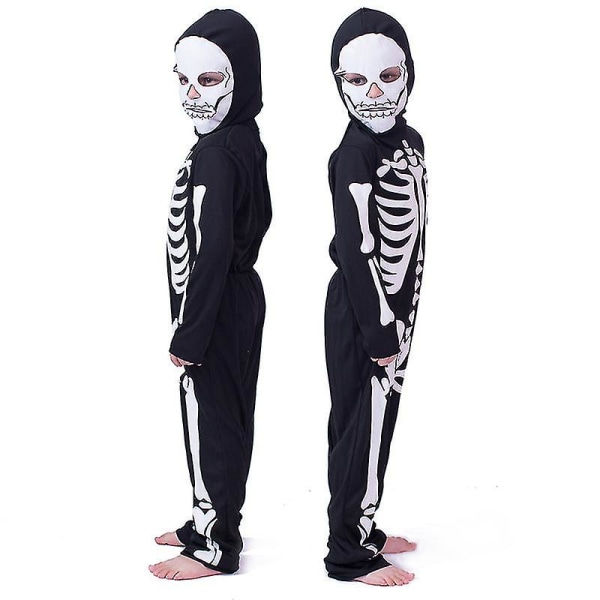 Halloween barndräkt cos maskerad mäns och kvinnors skelettdräkt S